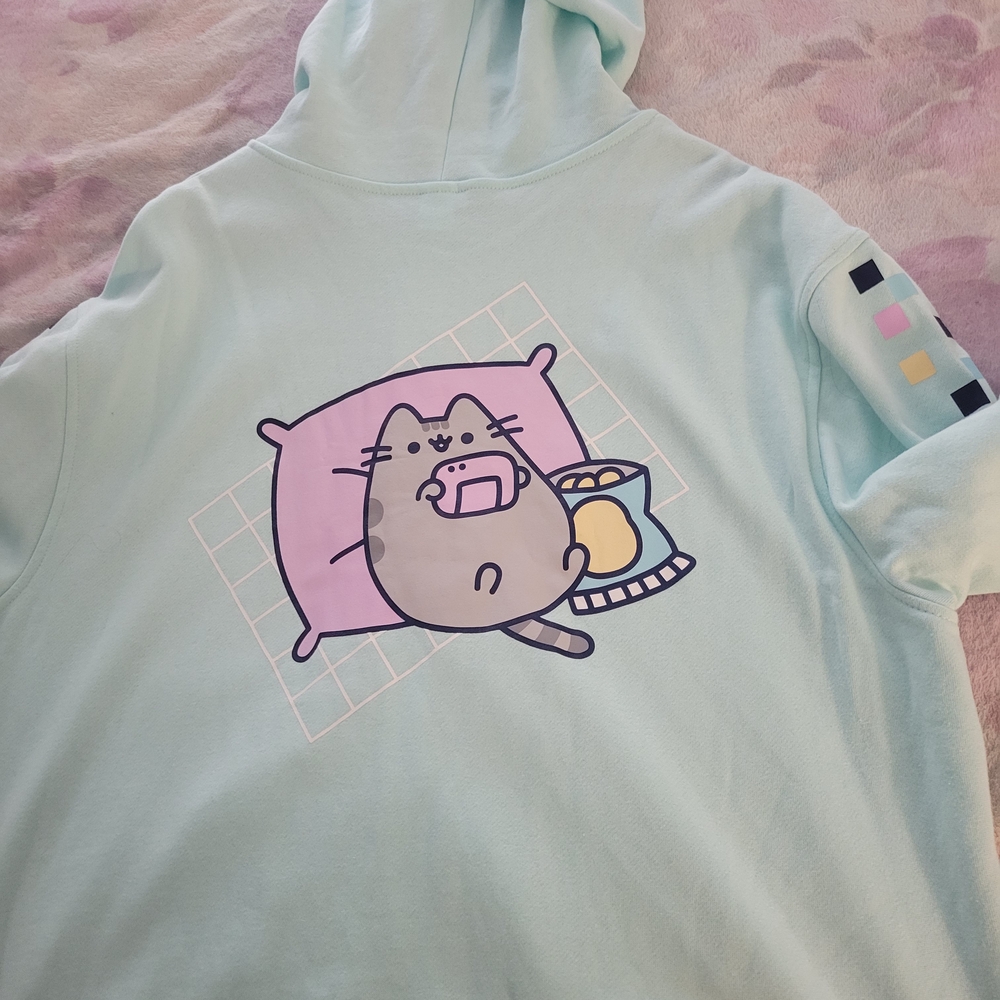 Pusheen 2022 Gamer Zip Up Mint Hoodie XXL - Picture 4 of 5